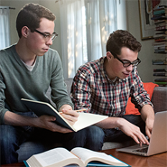 Twin Students Studying